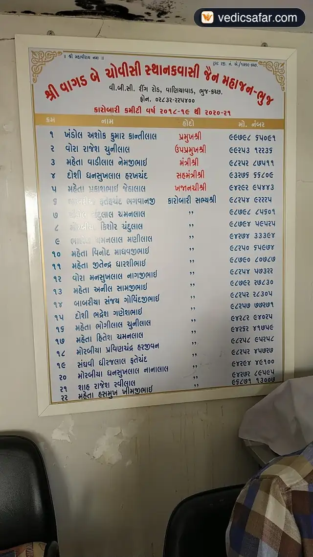 Bhuj Vagad Chovisi Jain Dharamshala
